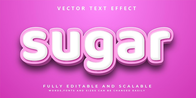 Vector sugar text effect