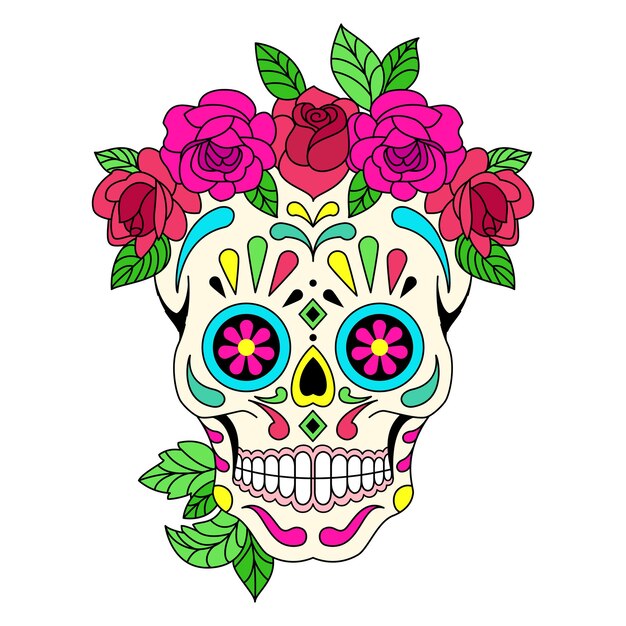 Vector suger skull 2color version