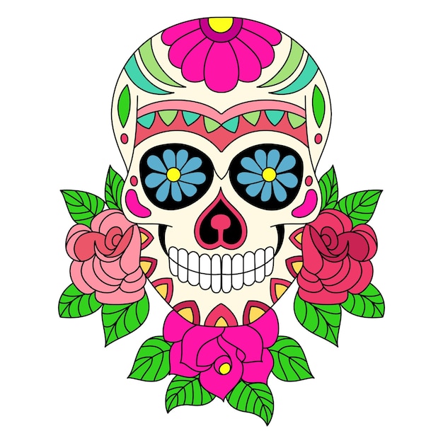 Vector suger skull 6color version