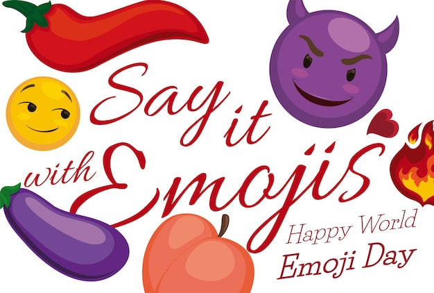 Suggestive conversation with emojis for world emoji day