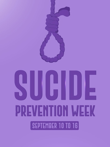 Suicide prevention week september 10 to 16 awareness of preventing suicide concept vector