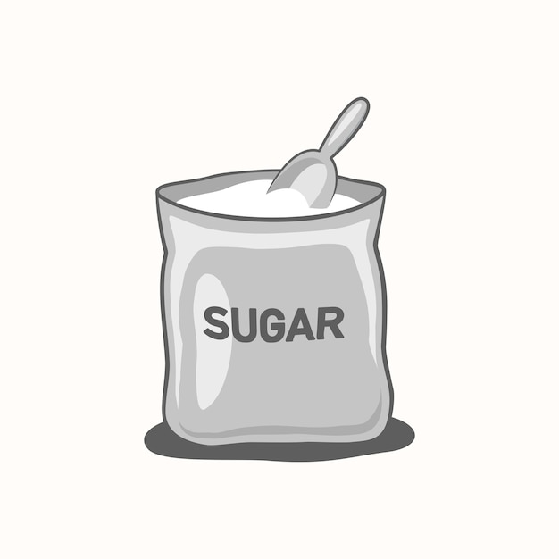 Suiker in zak vectorillustratie