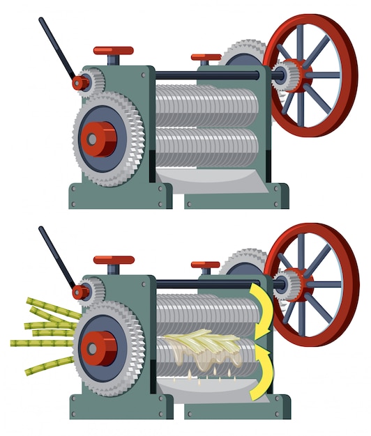 Vector suikerriet extractor machine