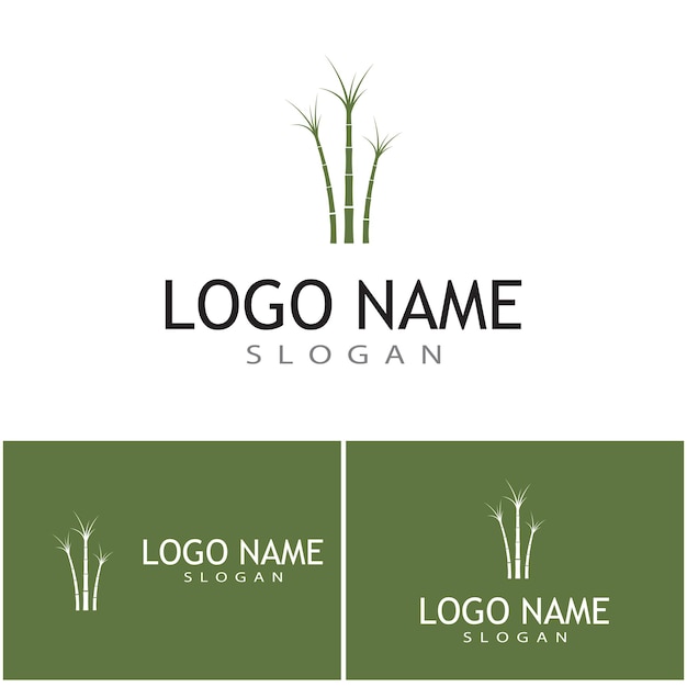 Suikerriet Logo Template vector symbool natuur