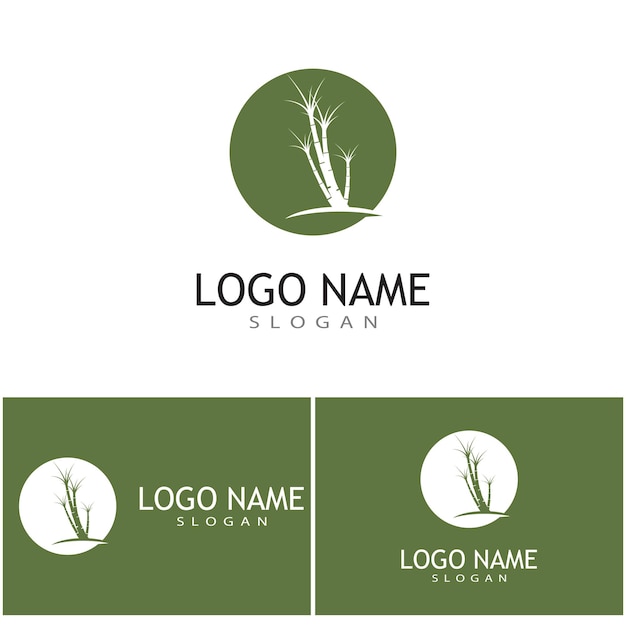 Suikerriet logo template vector symbool natuur