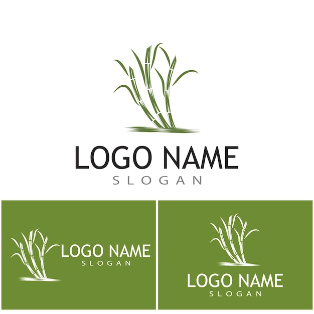 Suikerriet Logo Template vector symbool natuur