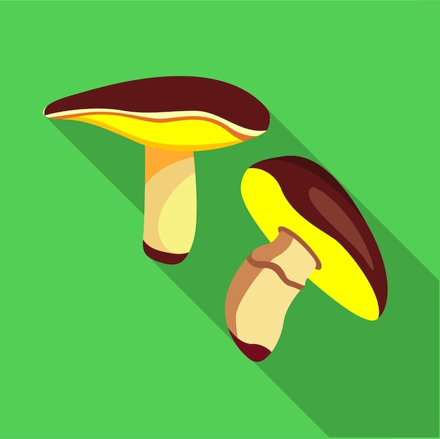 Suilus mushrooms icon flat illustration of suilus mushrooms vector icon for web