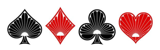 Костюмная колода игральных карт на белом фоне покер и казино