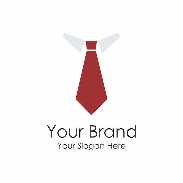 Vettore abito cravatta moda semplice logo premium