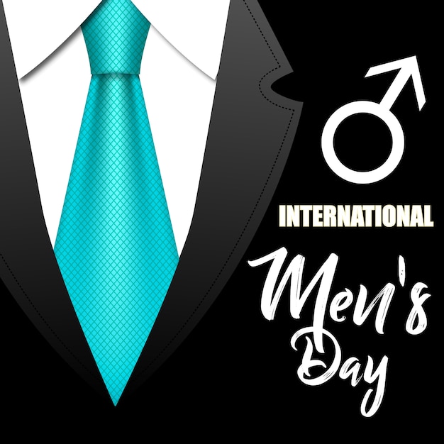 Suit and tie for the international men's day