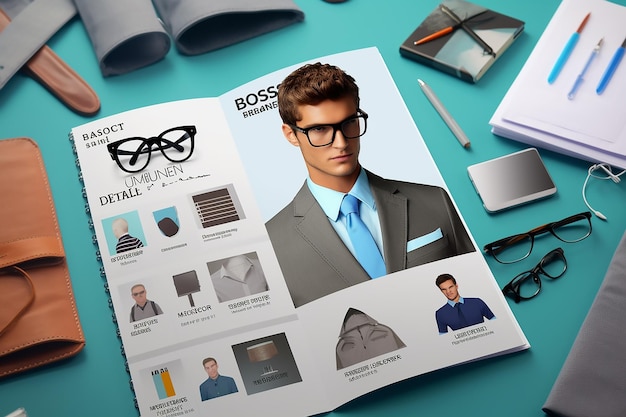 Suitable images for minimalistic business magazine layout