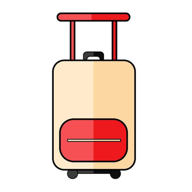 여행 가방 선형 컬러 디자인 아이콘 휴가 여행 아이콘