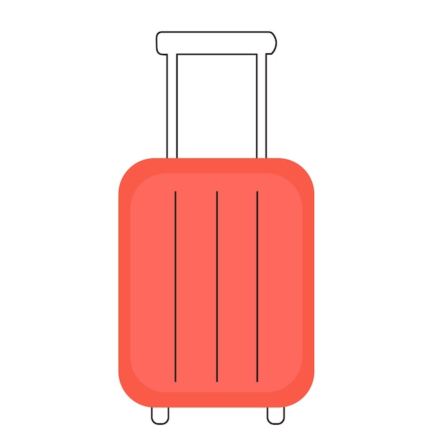 Suitcases dog in flat style vector