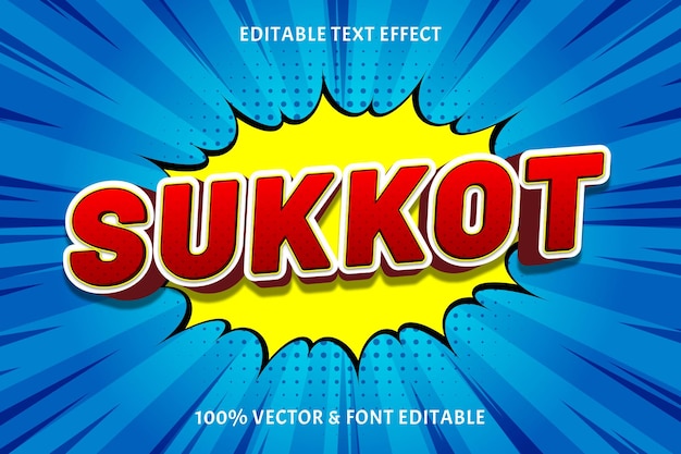 Sukkot bewerkbaar tekst effect