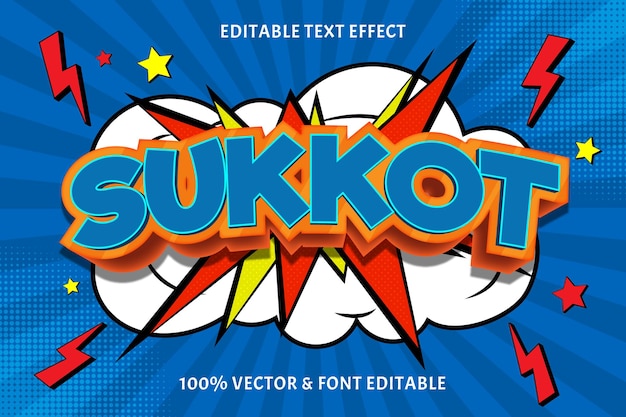 Vector sukkot bewerkbaar tekst effect