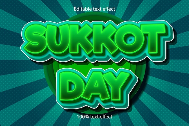 Effetto di testo modificabile del giorno di sukkot