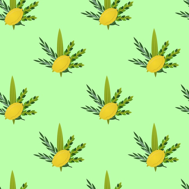 Vector sukkot seamless pattern