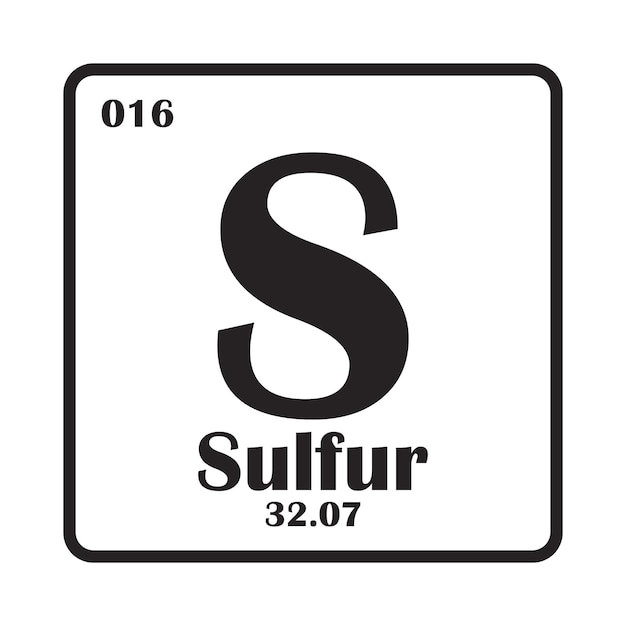 Sulfur element icon