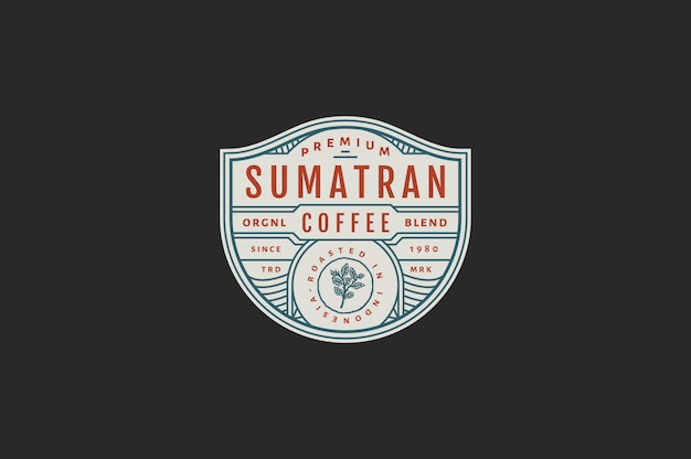 Vector sumatran premium coffee    coffee   color