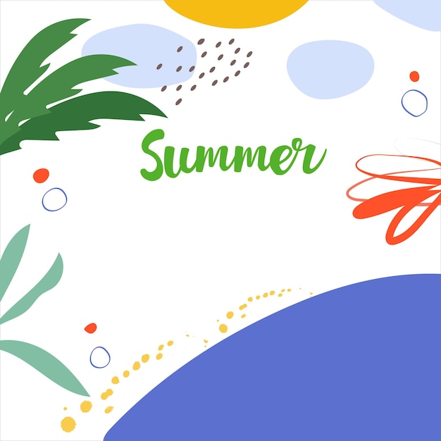 Summer abstraction Summer design for social media banner poster postcard Summer