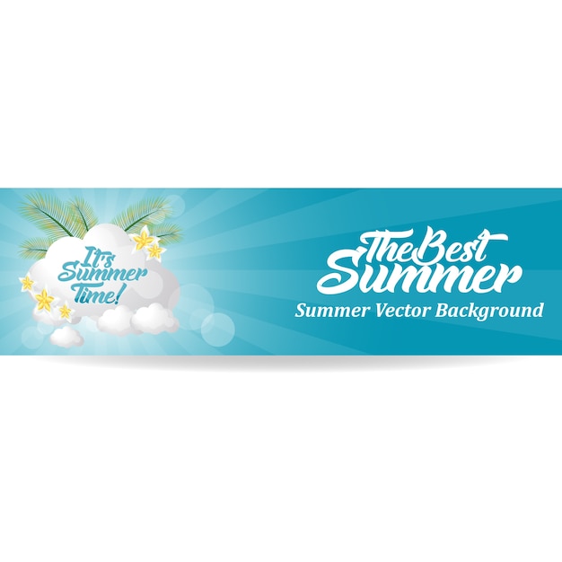 Summer background banner and poster design template