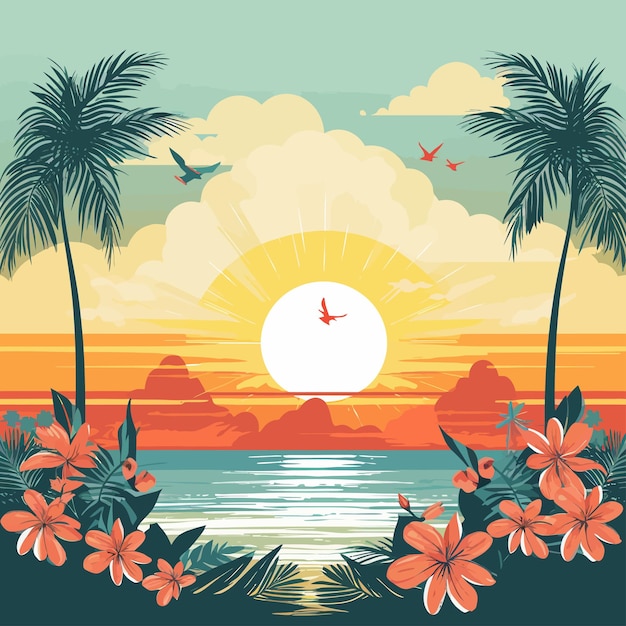 Premium Vector | Summer background design