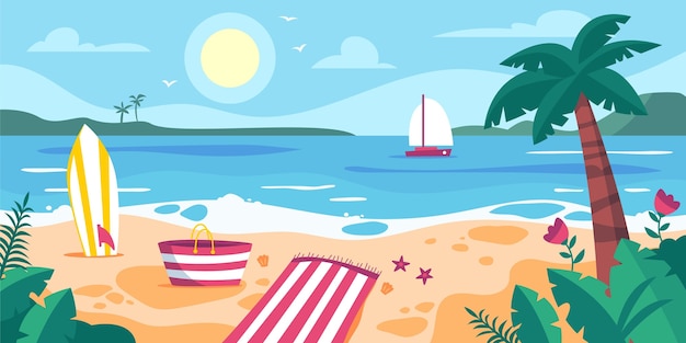 Summer background for videocalls