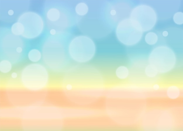 Vector summer background with bokeh effect