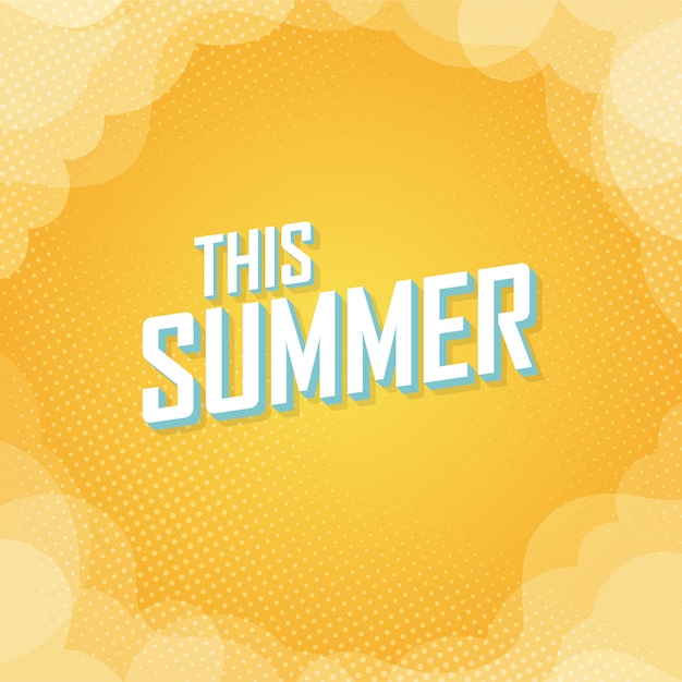 Summer background with halftone