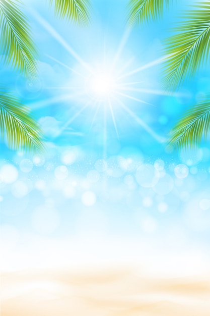 Summer background with ligting effect sand beach