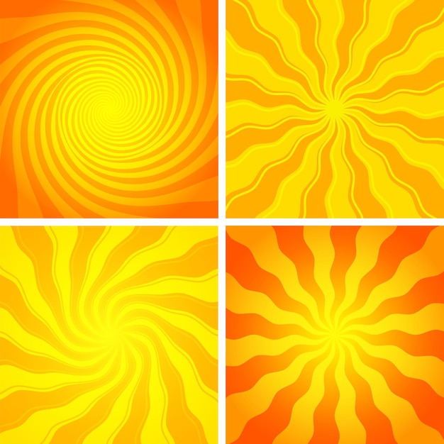 Summer background with orange yellow rays summer sun hot swirl with space for your message Vector illustration EPS 10 for design element presentation brochure layout page packing label