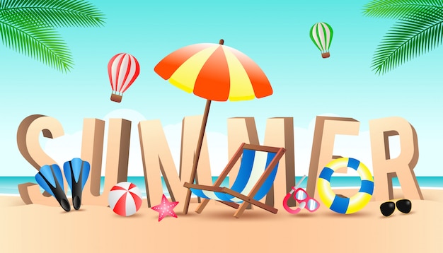 Premium Vector | Summer background