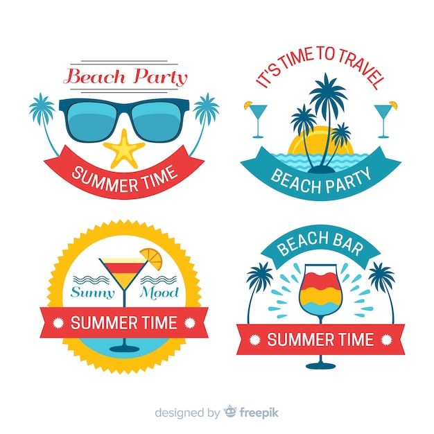 Vector summer badge collection