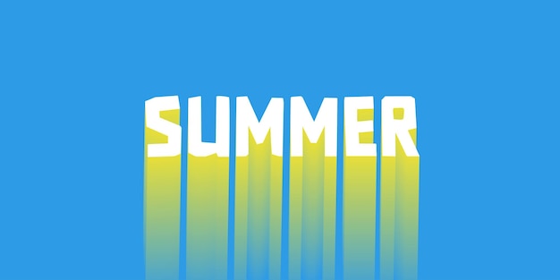 Summer banner design blue background Vector illustration