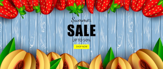 Vector summer banner sale