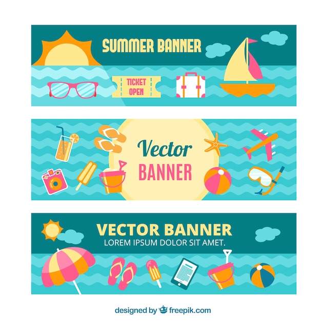 Summer  banners set