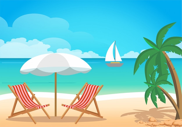 Summer beach background