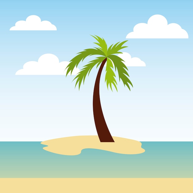 Vector summer beach icon