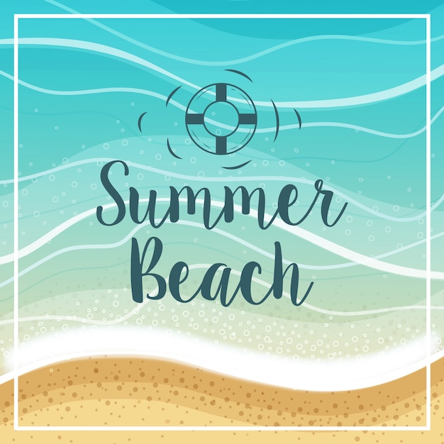 Vector summer beach lettering