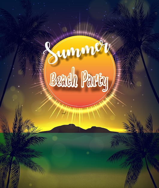 Volantino di summer beach party