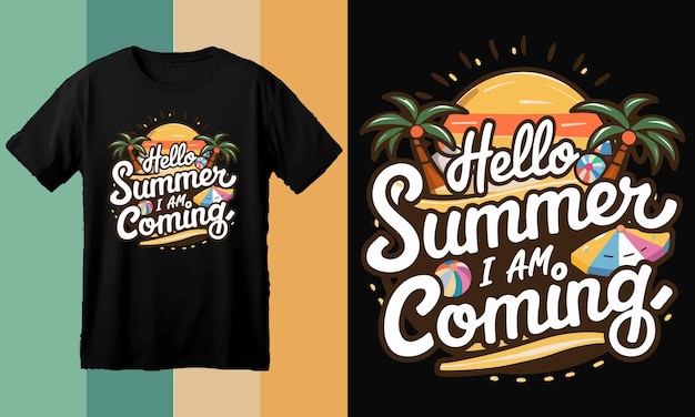 Vector summer beach t shirt design