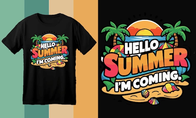 Vector summer beach t shirt design