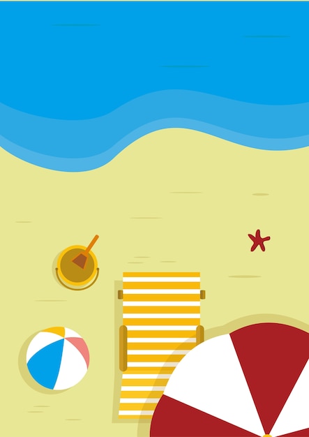 Vector summer beach