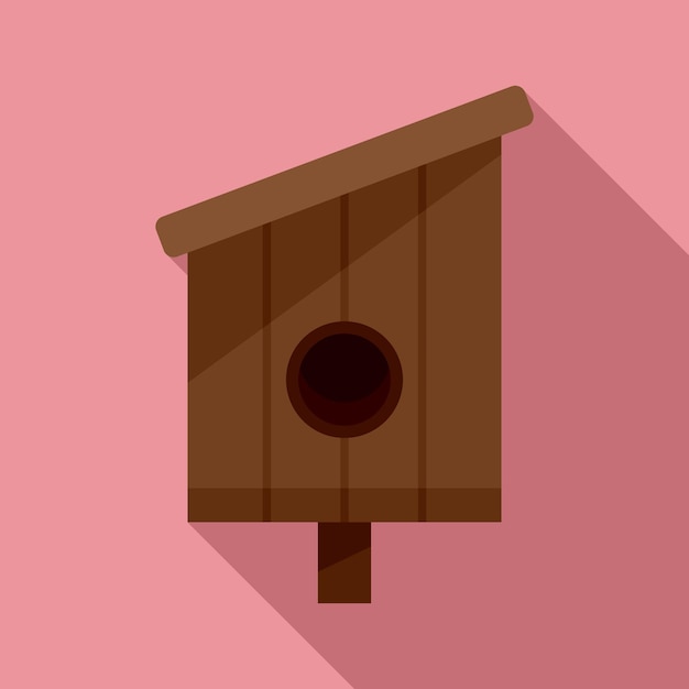 Summer bird house icon Flat illustration of summer bird house vector icon for web design