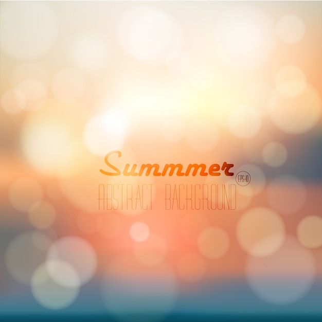 Vector summer bokeh background