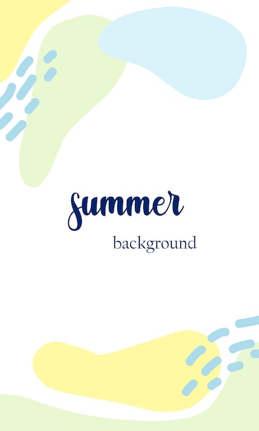 Summer bright color background Minimalistic style with colored spots