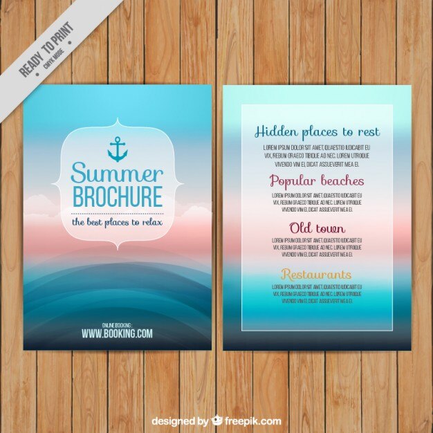 Vector summer brochure