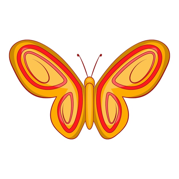 Vettore iconica della farfalla estiva illustrazione cartonificata dell'icona vettoriale della farfella per il web design