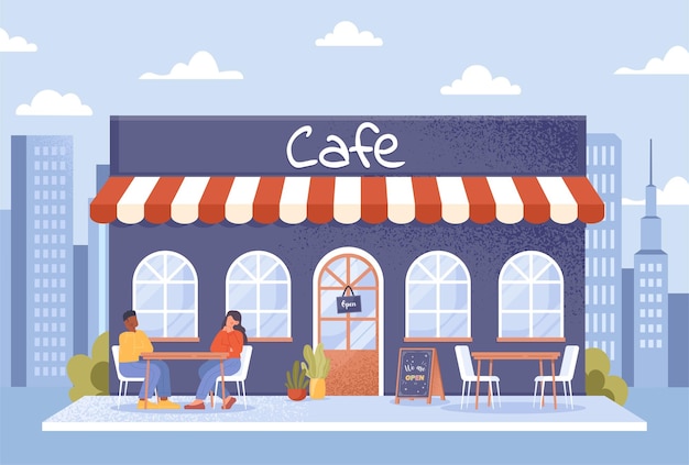 Summer cafe concept