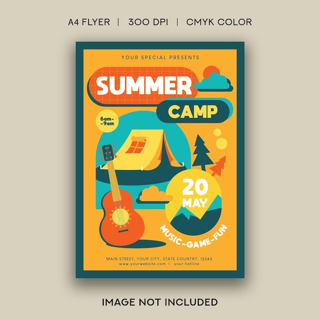 Vector summer camp flyer